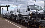 Schwedische Flachwagen-Transportwageneinheit für Fahrzeuge vom Einsteller TRANSWAGGON AB in Schweden mit der Nr.