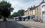 Eine Straßenbahn-Neubaustrecke in Bochum-Langendreer -    An Markt von Langendreer gibt es zwei Haltestellen.