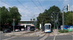 Eine Straßenbahn-Neubaustrecke in Bochum-Langendreer.