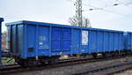 Bulgarischer Drehgestell-Hochbordwagen von EGP - Eisenbahngesellschaft Potsdam mbH, Wittenberge [D] mit der Nr.