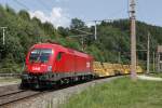 1116.091 mit Güterzug in Klamm-Schottwien am 17.07.2015.