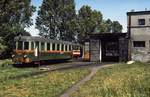 Schmalspurbahnen in Polen: Ein unbekannter MBxd1 rangiert im Juni 1990 in Krosniewice