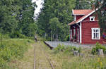 Triabo Bahnhof an der Schmalspurstrecke Åseda - Hirserum in Schweden.