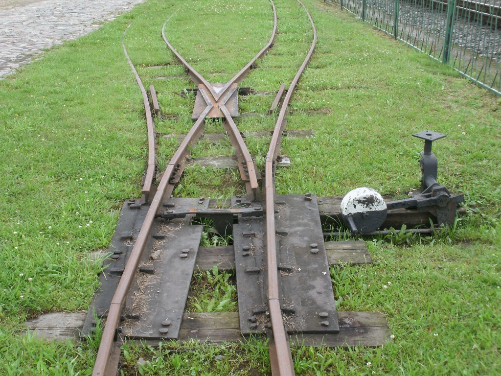 Diese Feldbahnweiche liegt im Traditionsbereich von Putbus