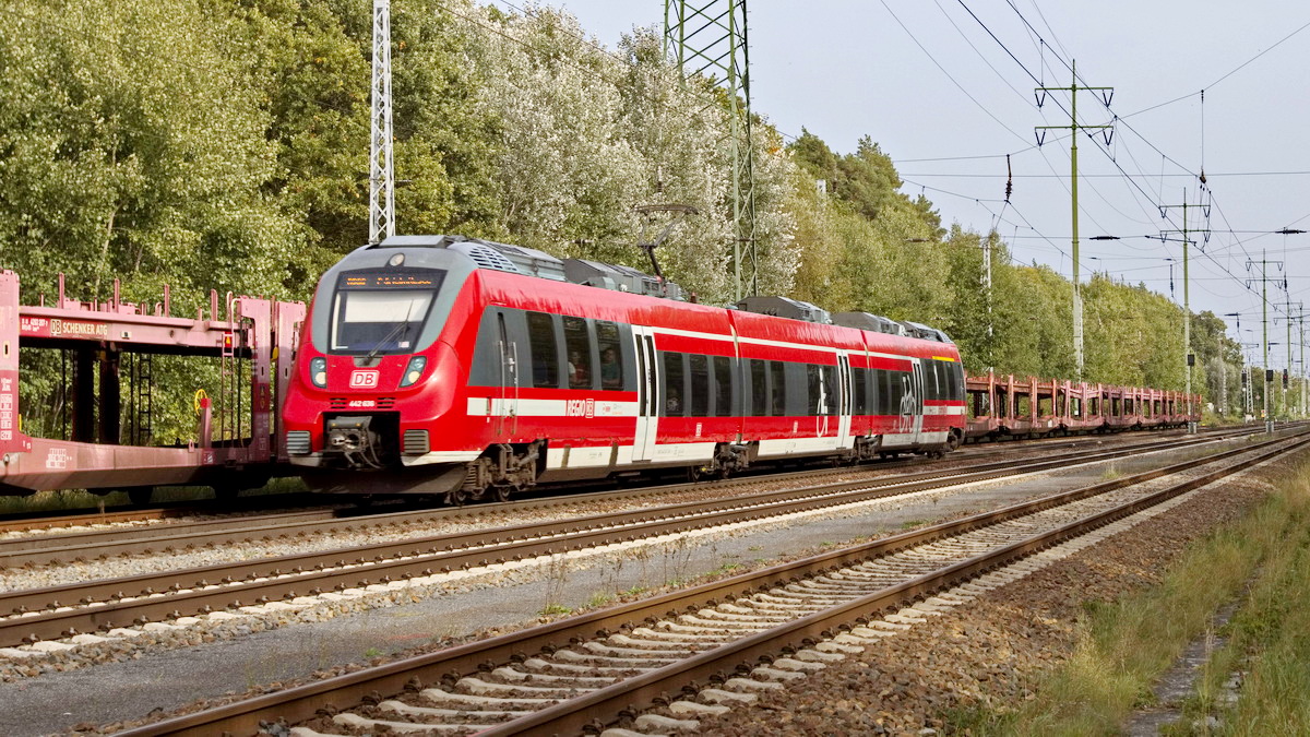 Triebzug 156 der National Express im winterlichen Unna Mühlhausen 13