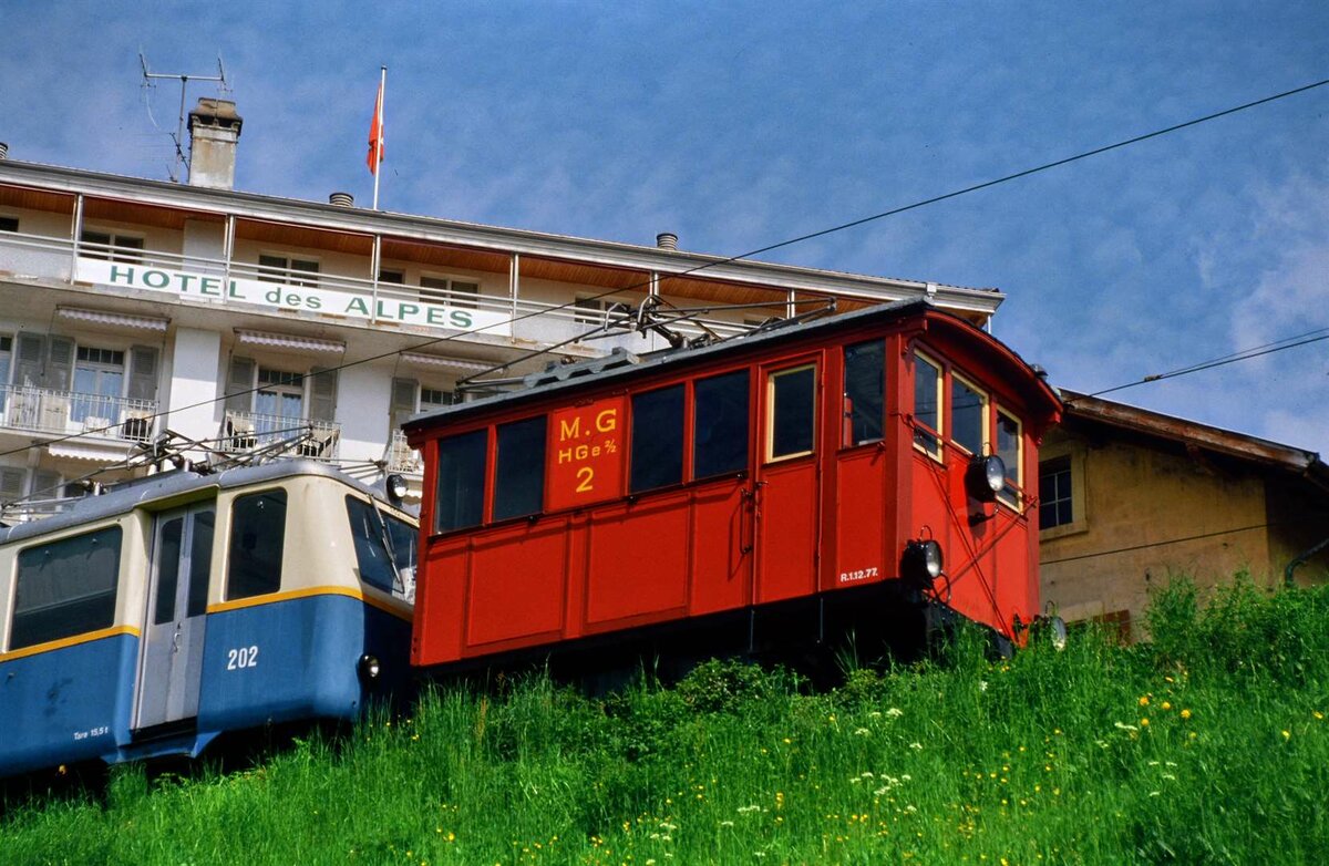 Zahnradlok Hge Nr Und Tw Vor Dem Depot Von Glion Am