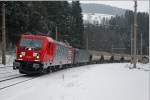 187 009 + 189-927 mit Güterzug in Breitenstein am 29.12.2014