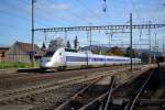 TGV Duplex 9218 nach Paris steht abfahrbereit in Zürich HB. (21.05.2012