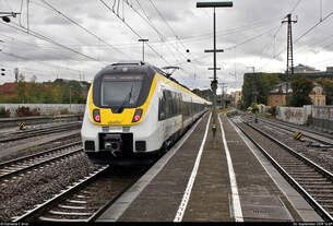 Nachschuss auf 8442 807 und 8442 310 (Bombardier Talent 2) der Abellio Rail Baden-Württemberg GmbH als verspätete RB 19519 (RB17a) von Pforzheim Hbf bzw.