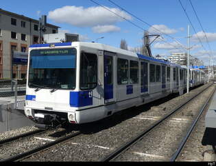 tl - Triebwagen Be 4/6 558 210 + 558 204 bei der Haltestelle Ecublens Cerisaie am 28.02.2025