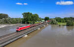 185 059 mit einem Gterzug am 04.06.2024 bei Plattling.