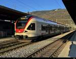 SBB - RABe 523 055 im Bhf. Biel am 28.02.2025