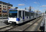 tl - Triebwagen Be 4/6 558 217 + 558 203 bei der Haltestelle Ecublens Cerisaie am 28.02.2025