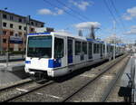 tl - Triebwagen Be 4/6 558 222 + 558 208 bei der Haltestelle Ecublens Cerisaie am 28.02.2025