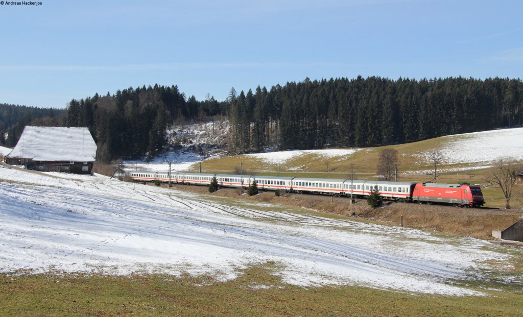 101 140-2 mit dem IC 2006  Bodensee  (Konstanz-Dortmund Hbf) bei Stockburg 16.3.13