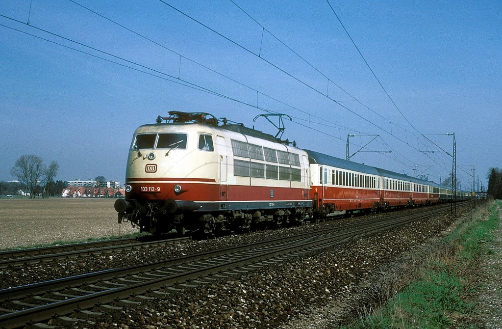   103 112  bei Augsburg - Hochzoll  16.04.88