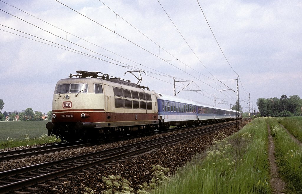   103 118  bei Augsburg - Hochzoll  05.06.91