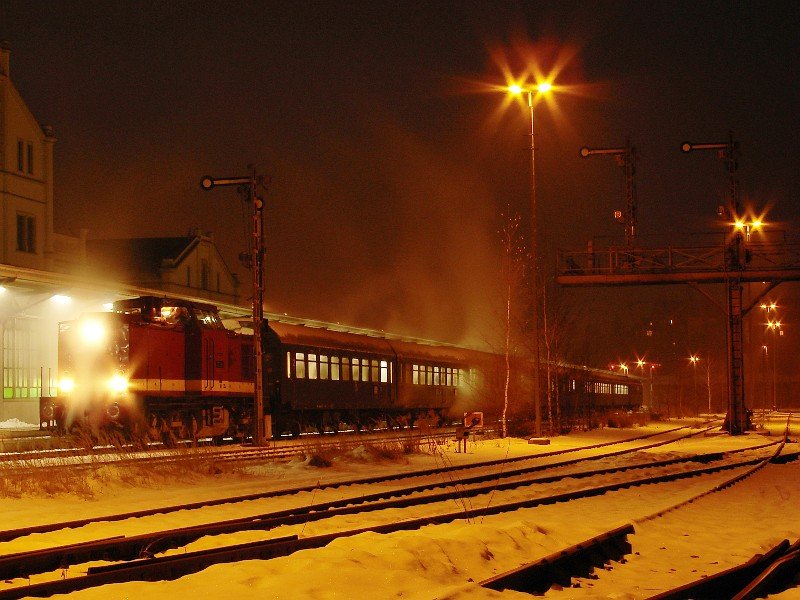 112 331-4 kurz vor der Abfahrt in Zittau am 23.01.2010