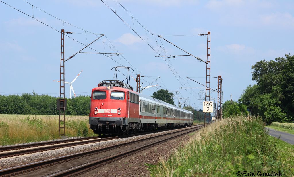 115 346 am 06.07.2013 mit dem PBZ2451 von Hamburg nach Dortmund in der nhe von Nordbgge.
