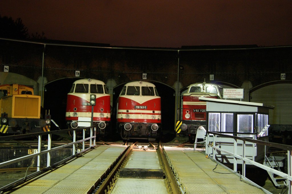 118 141 wartet im Heizhaus 2 des SEM Chemnitz auf neue Besucher. 15.09.2012