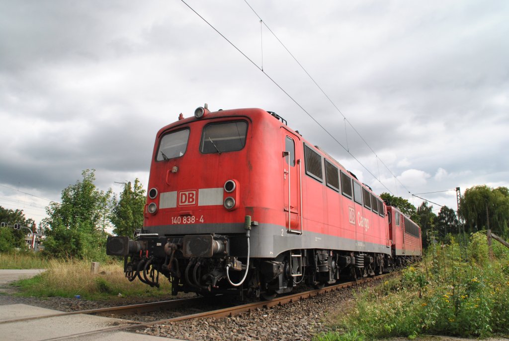 140 838-4, im Ex-BW Lehrte, am 16.08.2010.