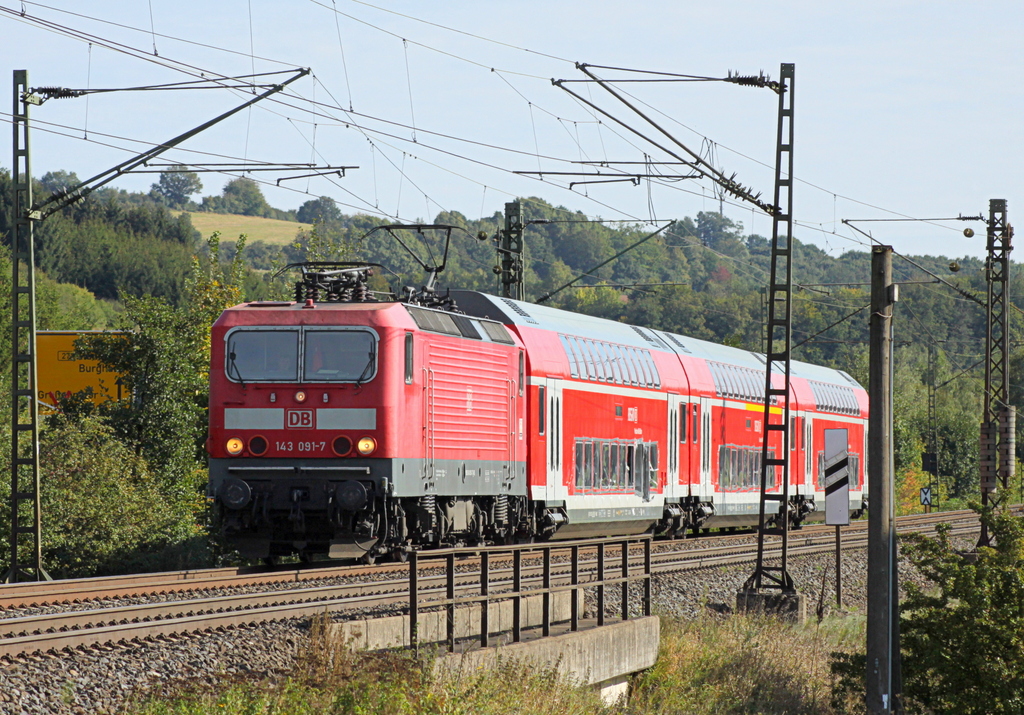 143 091 mit 3 Dostos am 23.09.12 in Haunetal Rothenkirchen