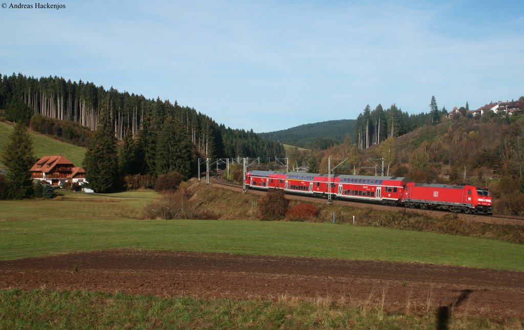 146 233-2  Donaueschingen  mit dem IRE 4705 (Karlsruhe Hbf-Konstanz) am km 70,0 24.10.09