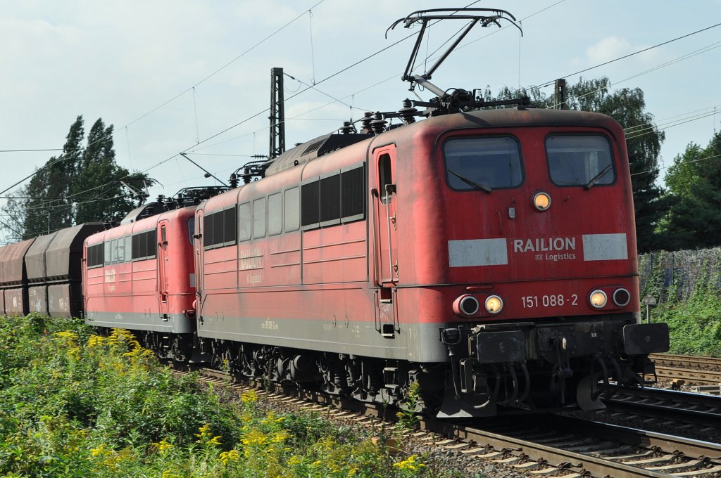 151 088 + 151 108 in OB-Osterfeld am 11.09.2010