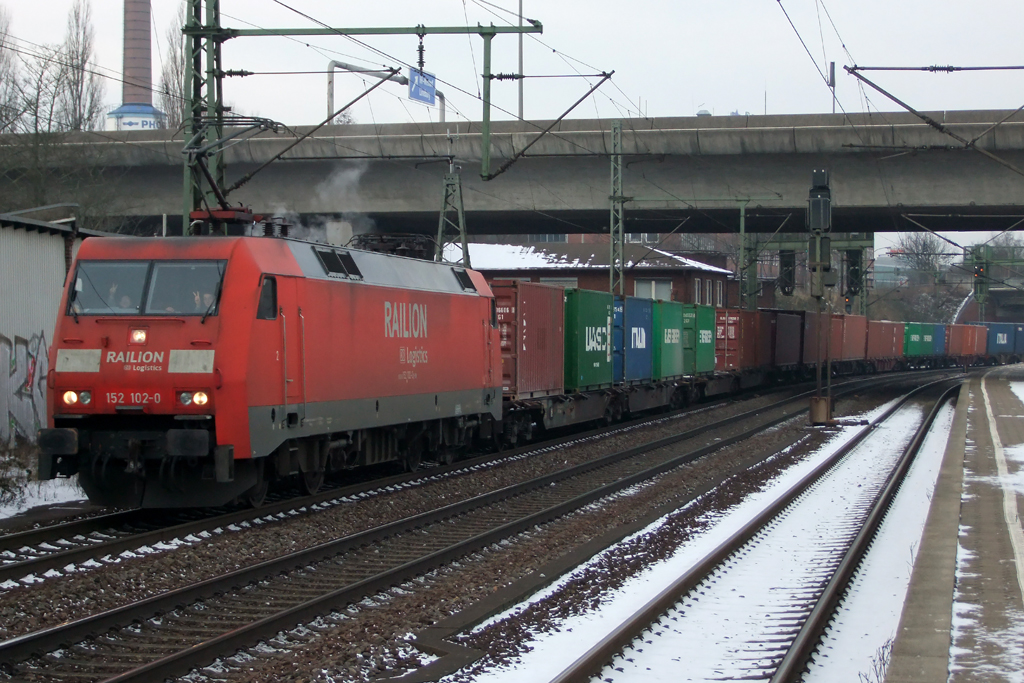 152 102-0 in Hamburg-Harburg 26.1.2013