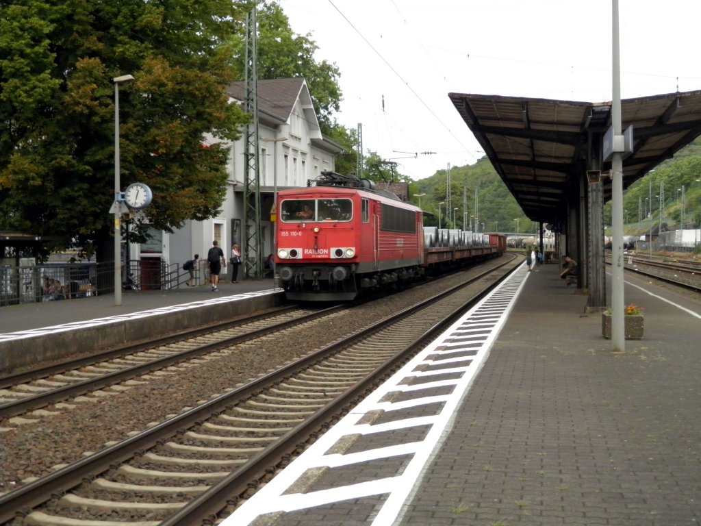 155 110-0 in Linz(Rhein) (24.08.2011)