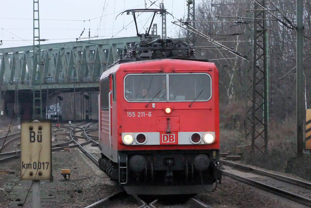 155 211-6 in Recklinghausen-Sd 10.1.2012