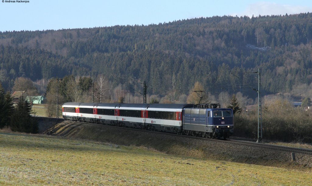 181 201-5 mit dem IC 280 (Zrich HB-Stuttgart Hbf) bei Mhringen 14.1.12