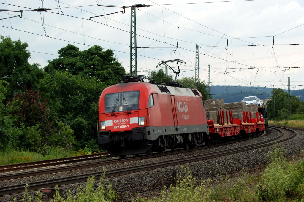 182 009-1 mit einen Gz kurz vor Fulda am 11.07.2009