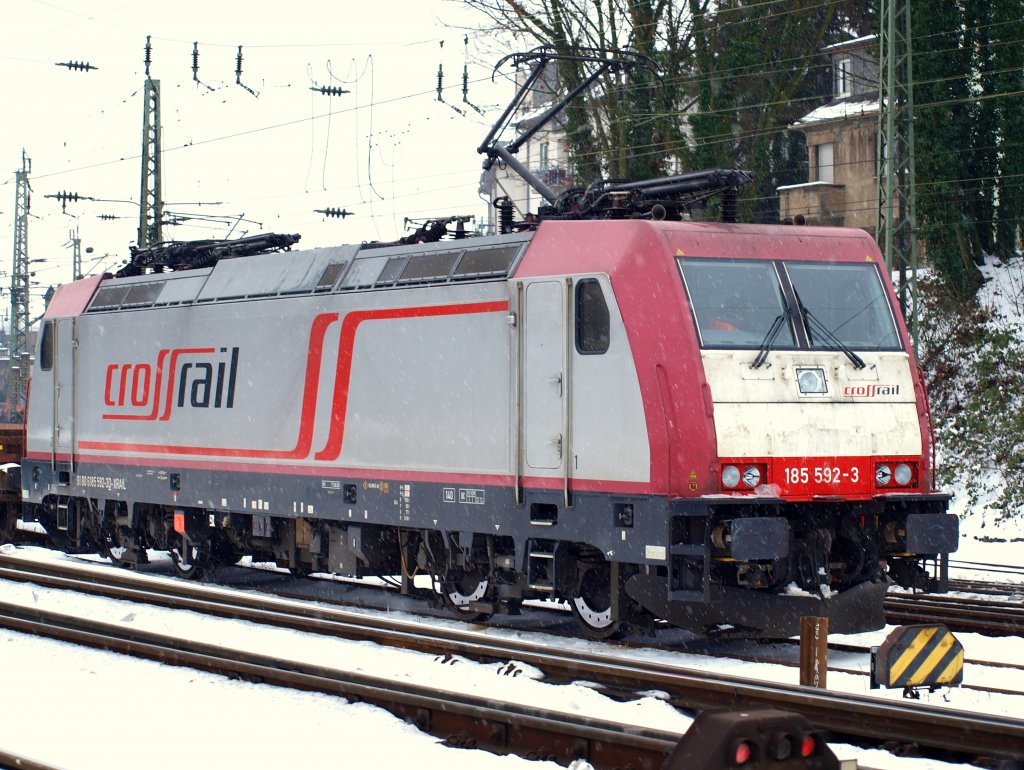 185 592-3 von Crossrail am 13.01.2010 in Aachen West
