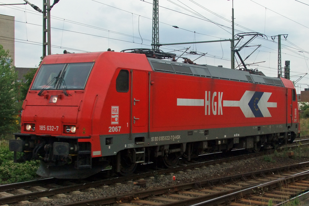 185 632-7 der HGK in Lehrte 31.7.2010