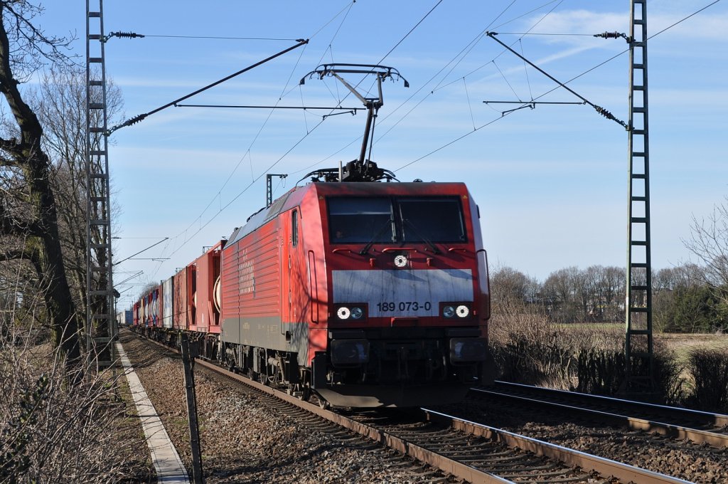 189 073 bei Voerde Richtung Oberhausen am 07.03.2010