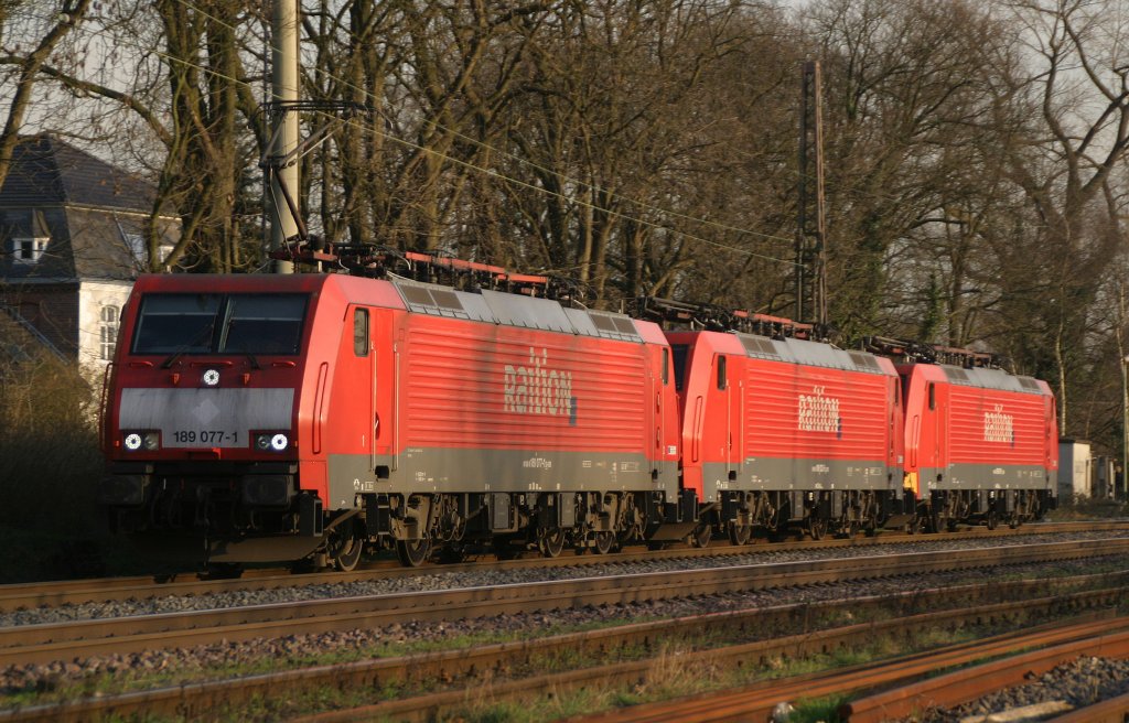 189 077,189 023 und 189 039 als Lokzug am 21.3.11 in Ratingen-Lintorf
