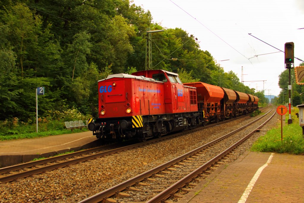 202 726-6 GLG bei im Bahnhof Michelau am 13.08.2011.