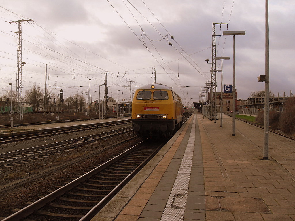 218 287 fuhr am 10.01.2012 Lz in Richtung Berlin durch Stendal.