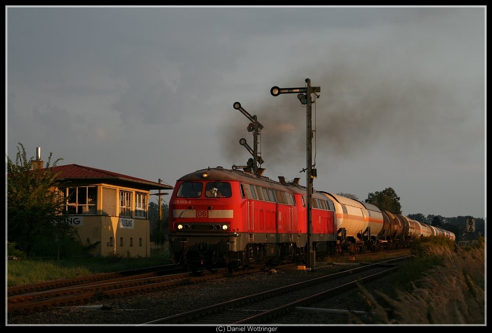 225 803 bei der Ausfahrt aus Tssling, 10. September 2009.