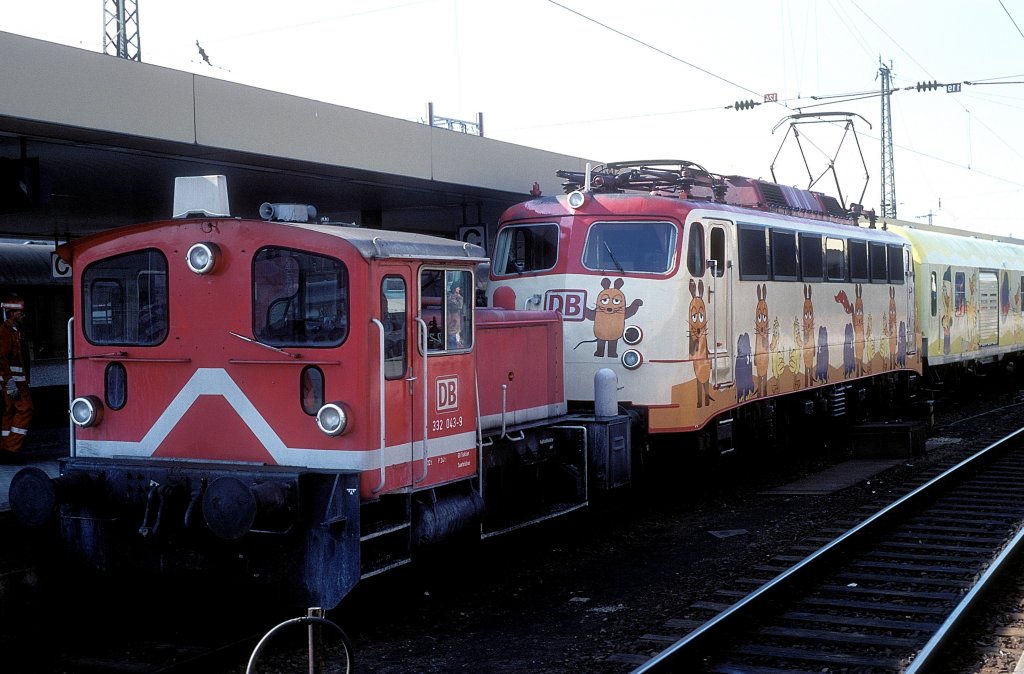   332 036 + 110 487  Saarbrcken Hbf  04.03.96