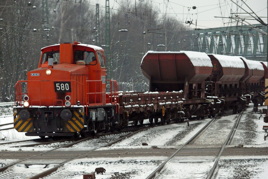 580 der RBH in Recklinghausen-Sd 4.1.2010