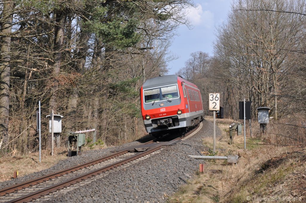 610 008 als RE am 23.03.2012 bei Rthenbach