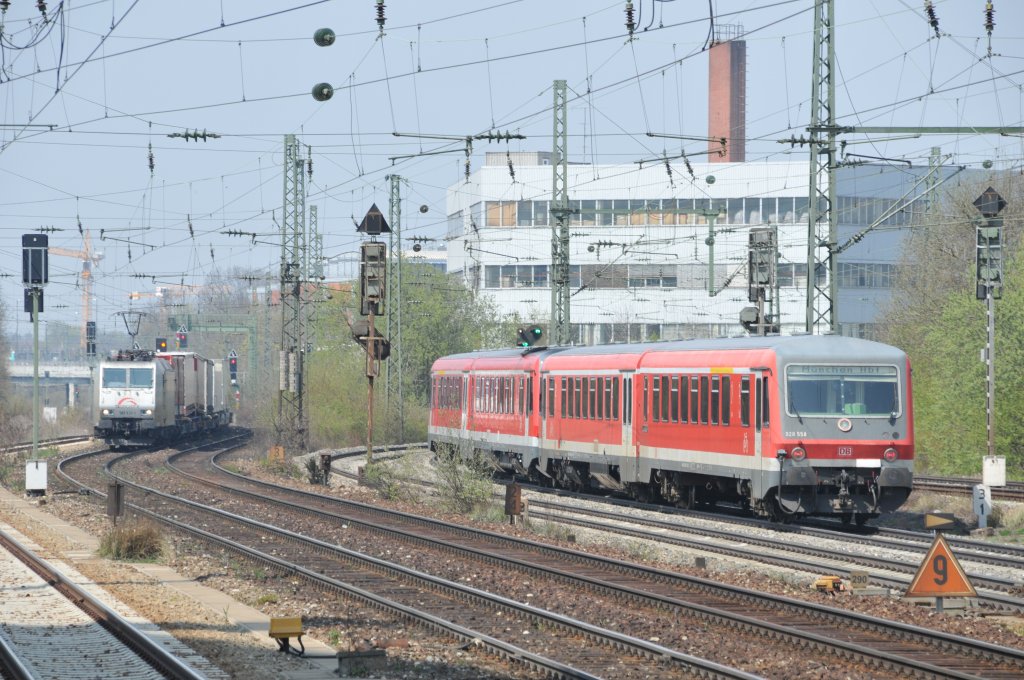 628 558 und ein weiterer am 18.04.10 als RB aus Mhldorf am Heimeranplatz