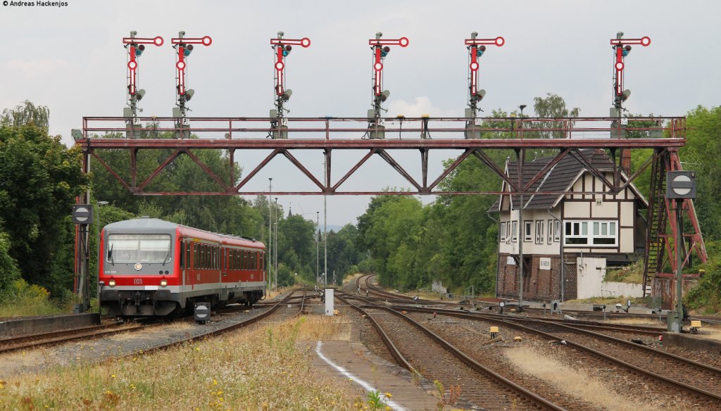 628 609-0 als RB 14256 (Braunschweig Hbf-Bad Harzburg) bei der Einfahrt Bad Harzburg 9.8.12