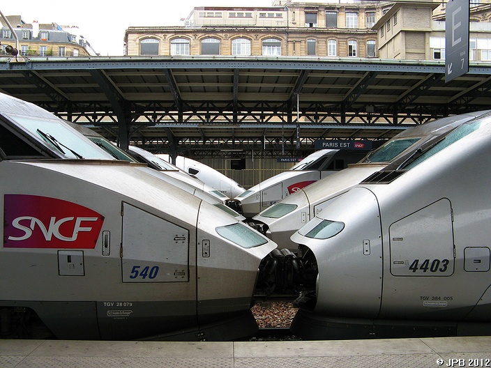 7 TGV auf einen Streich in PARIS EST am 17.06.2011