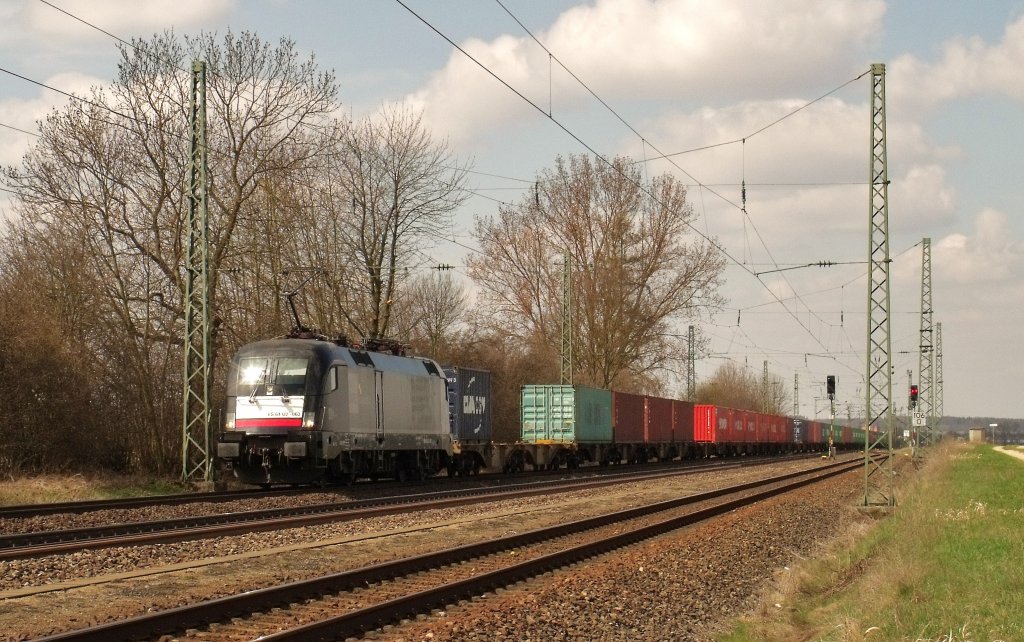 Alles begann ganz ruhig mit dem ES 64 U2 -063 von MRCE am 06.04.2010 in Mangolding