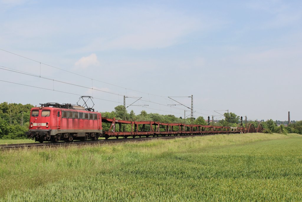Am 12.Juni 2013 war DBSR 140 791 mit leeren Laes bei Elze(Han) auf dem Weg Richtung Sden.