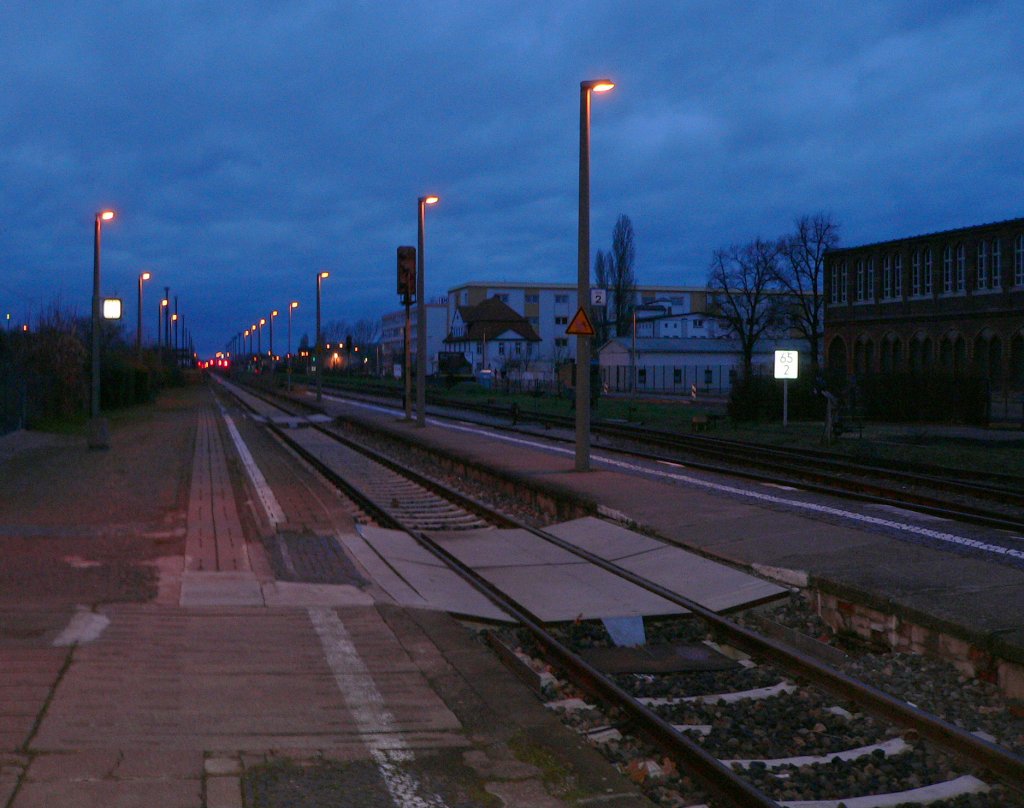 Bahnsteig 1 und 2 in Erfurt Nord; 28.11.2009