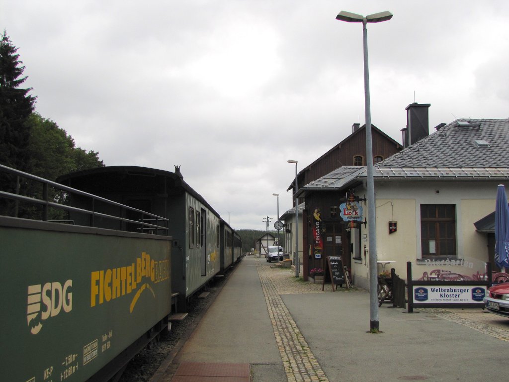 Bahnsteig 1 in Oberwiesenthal; 13.09.2011